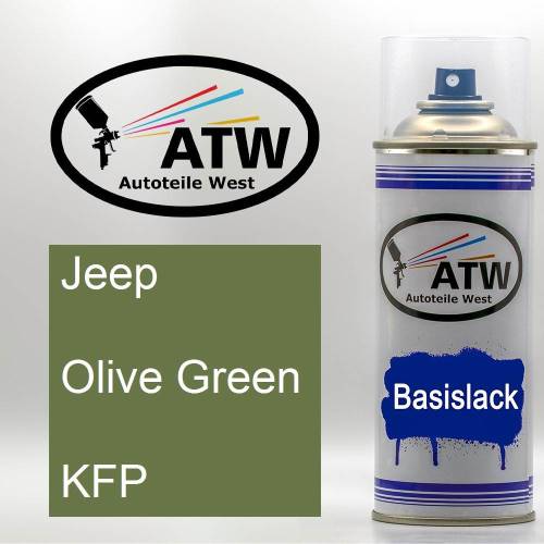 Jeep, Olive Green, KFP: 400ml Sprühdose, von ATW Autoteile West.
